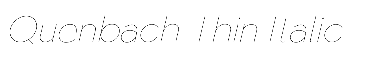 Quenbach Thin Italic